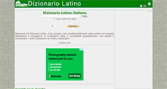 Desktop Screenshot of dizionario-latino.com